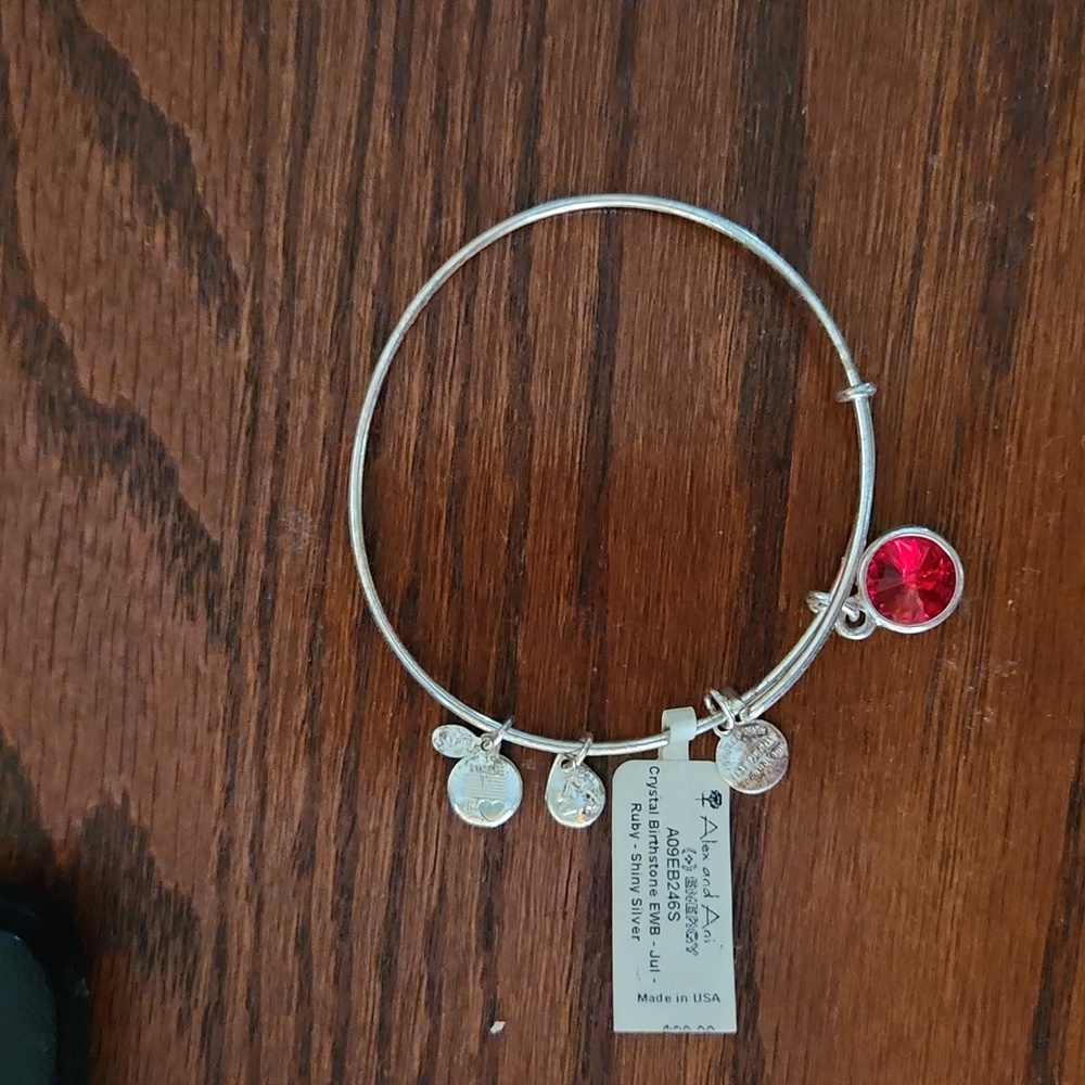 Alex and Ani bracelet with July birthstone NWT